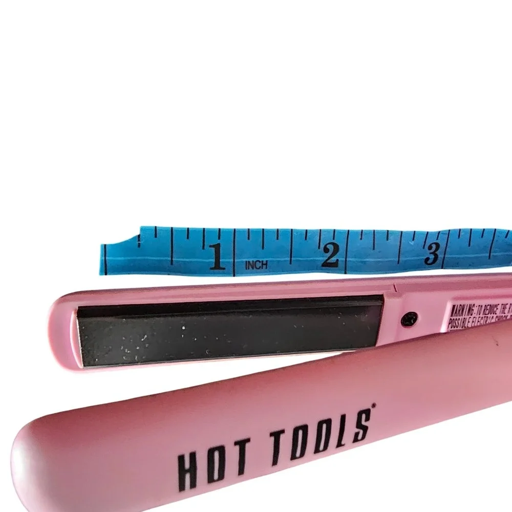 Hot Tools Mini Flat Iron Pink Travel Size Ceramic Hair Straightener‎ Short Hair